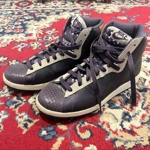 NIKE RECOGNITION High Top Fashion Sneakers, Abyss/Sail